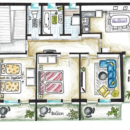 Appartement Angerpartments-sonnige Grosse Mit Balkon Und Kostenlosen Parkplatz