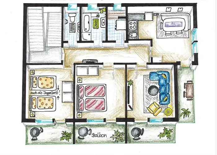 Apartmán Angerpartments-sonnige Grosse Mit Balkon Und Kostenlosen Parkplatz